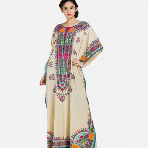 Floral Dress Kaftan Women Size Maxi Cover Plus Women's Long Dress Gift